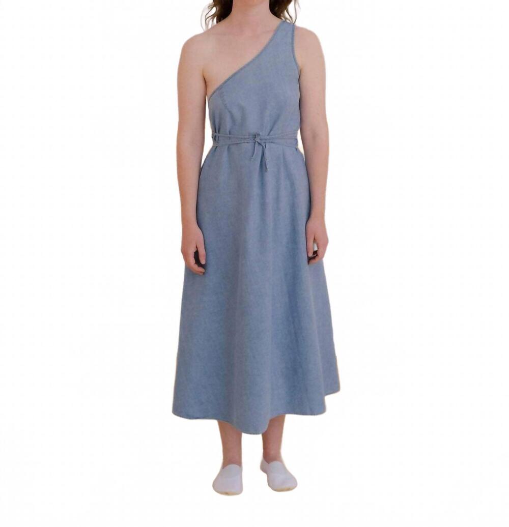 NEW BASERANGE eye dress in light blue wash